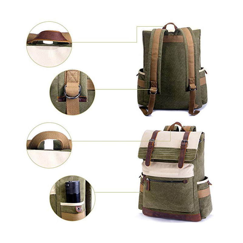 Canvas Backpack with Retro & Stylish Design