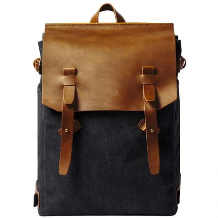 Casual Backpack Vintage Canvas Leather Backpacks
